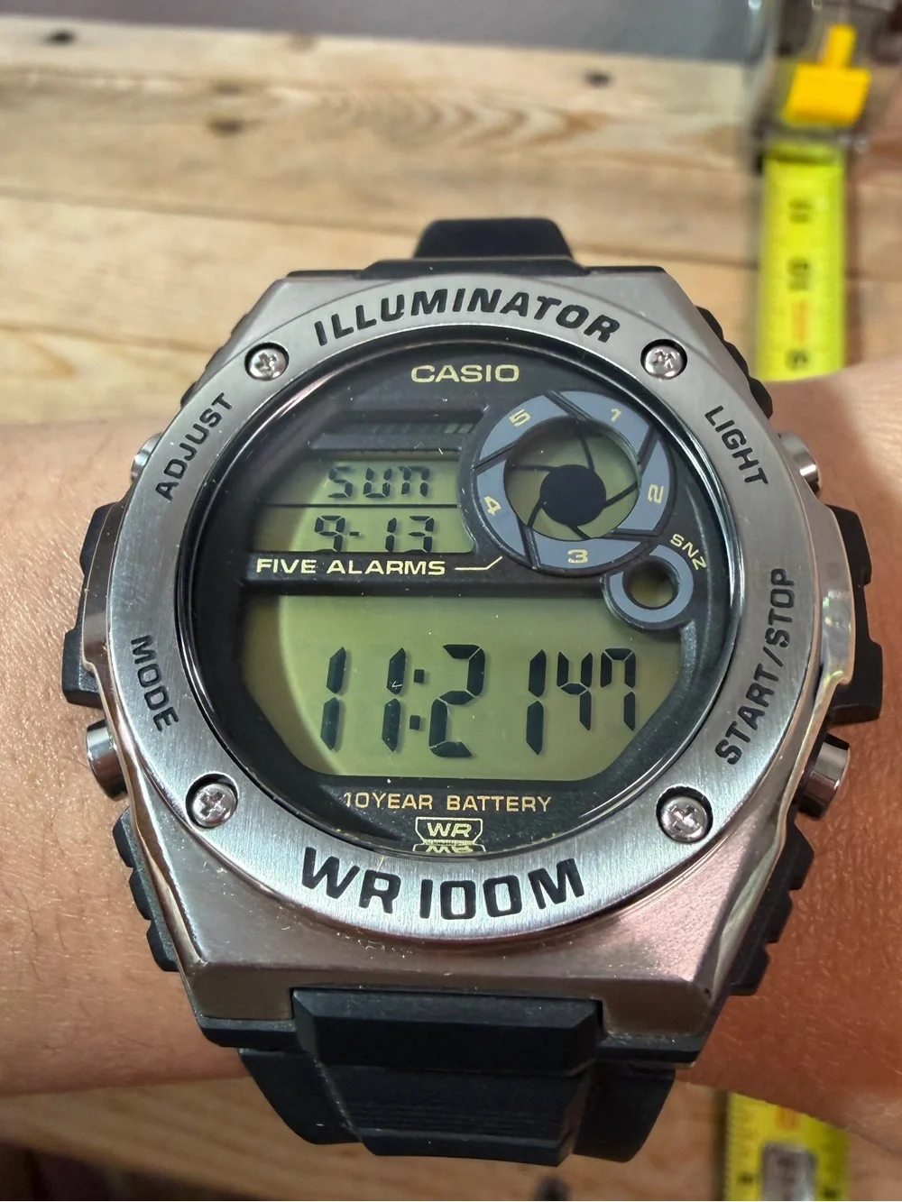 Casio Black and Silver Digital Illuminator Watch